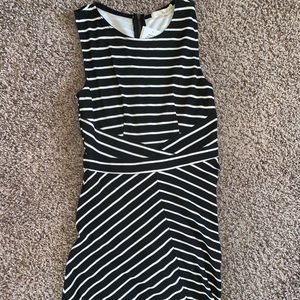 Black and White Striped Dress